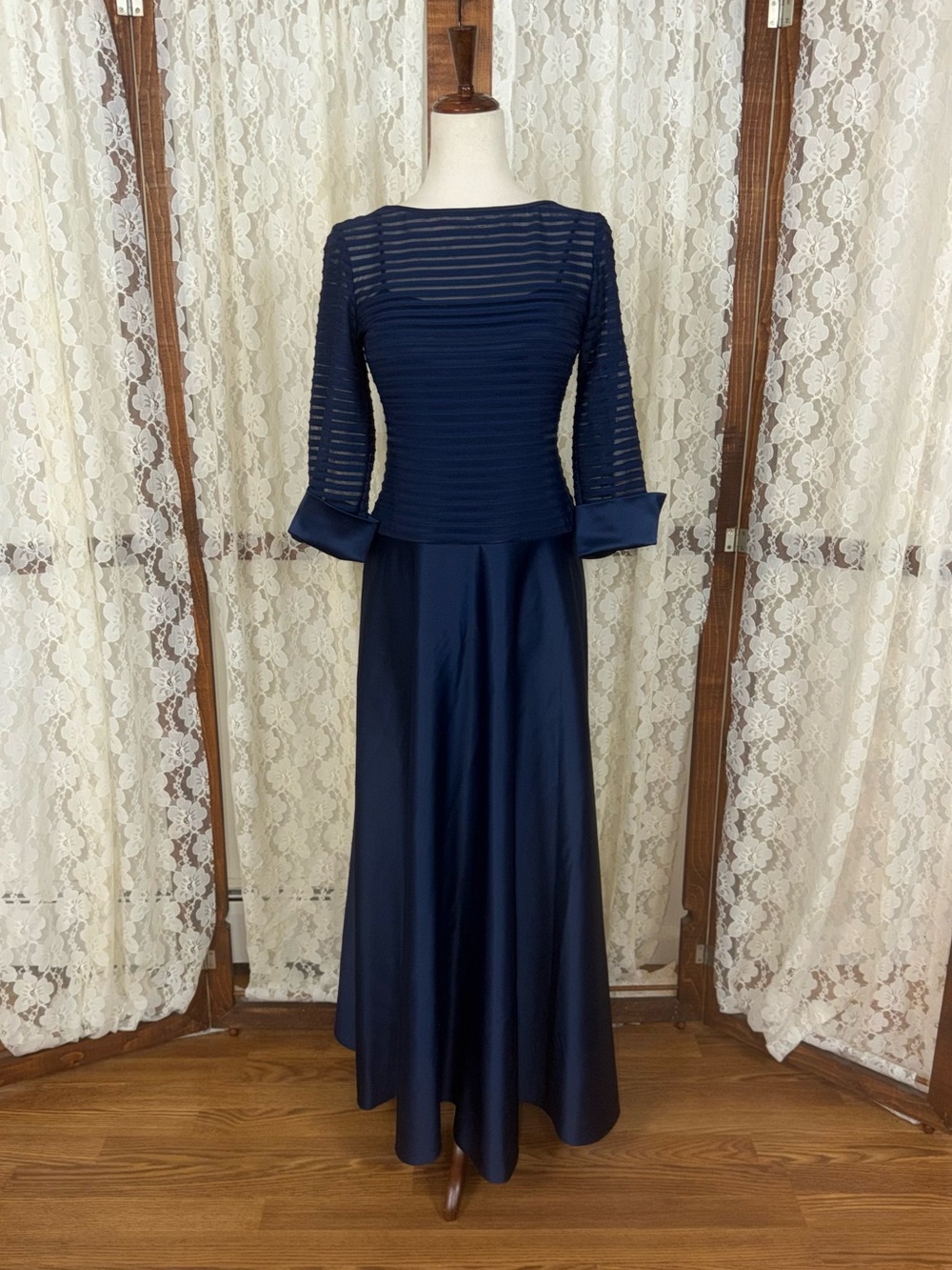 Elegant JS Collections Navy Mother of the Bride Dress